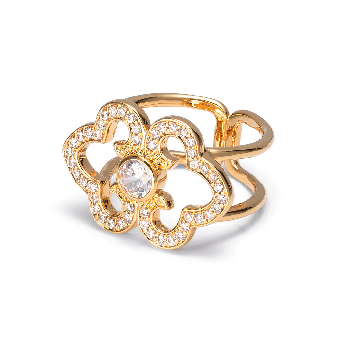 Elegant Bliss Scarf Ring Gold