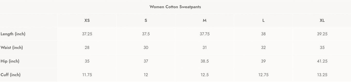 Women’s Cotton Sweatpants - Black