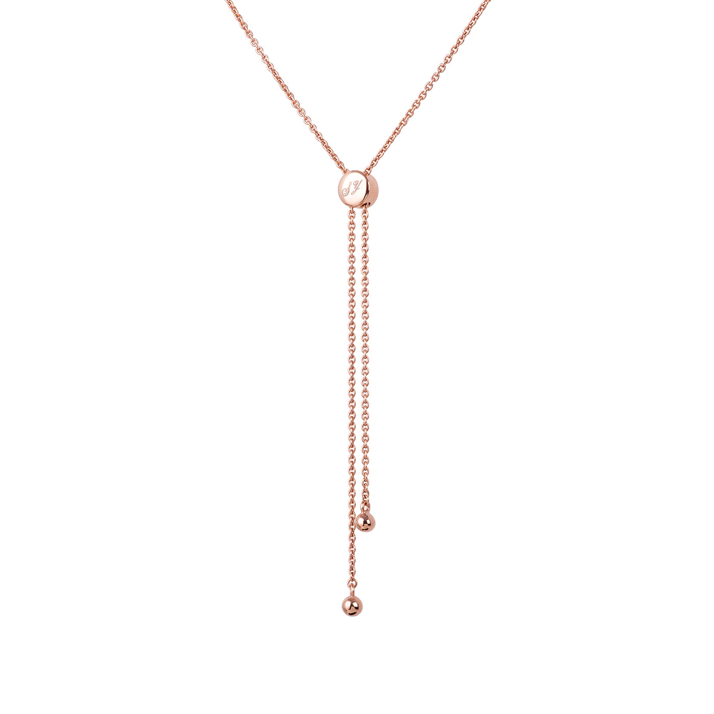 Lotus Fairies Oval Necklace  Rose Gold