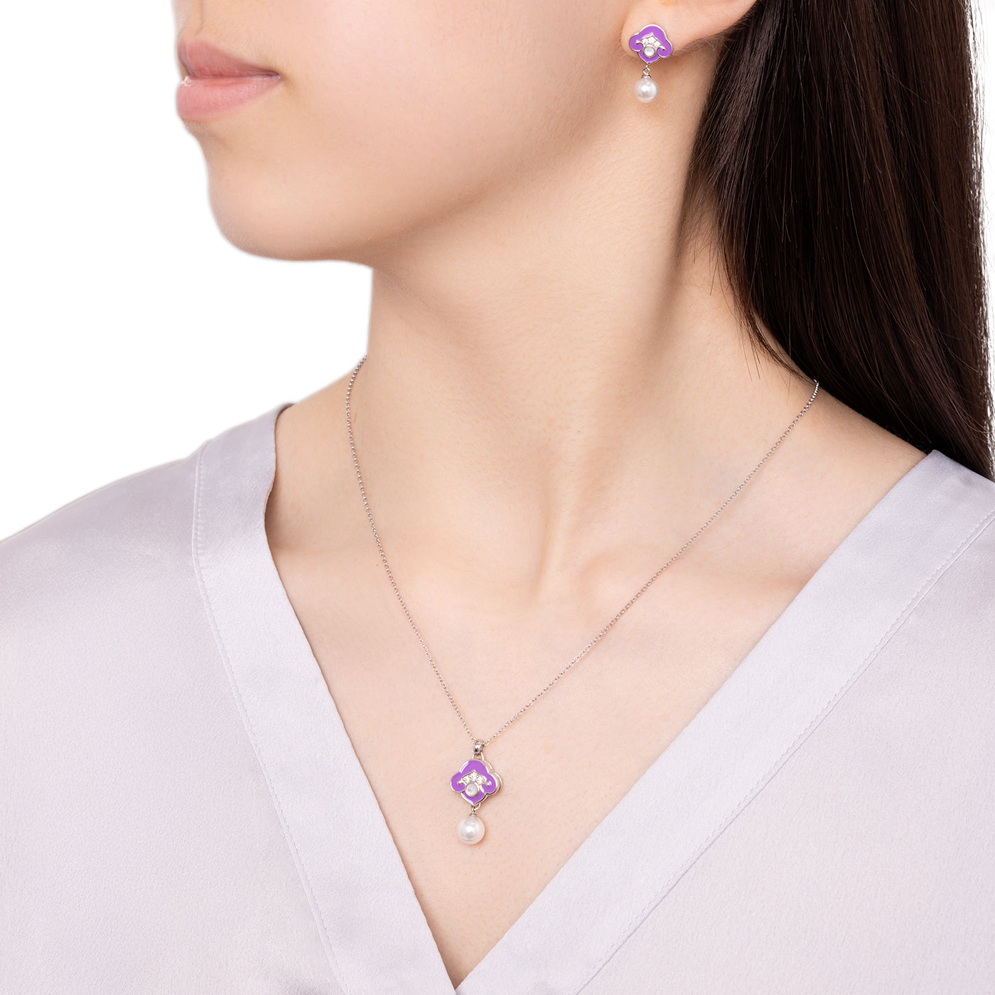 Heavenly Cloud Earrings Purple