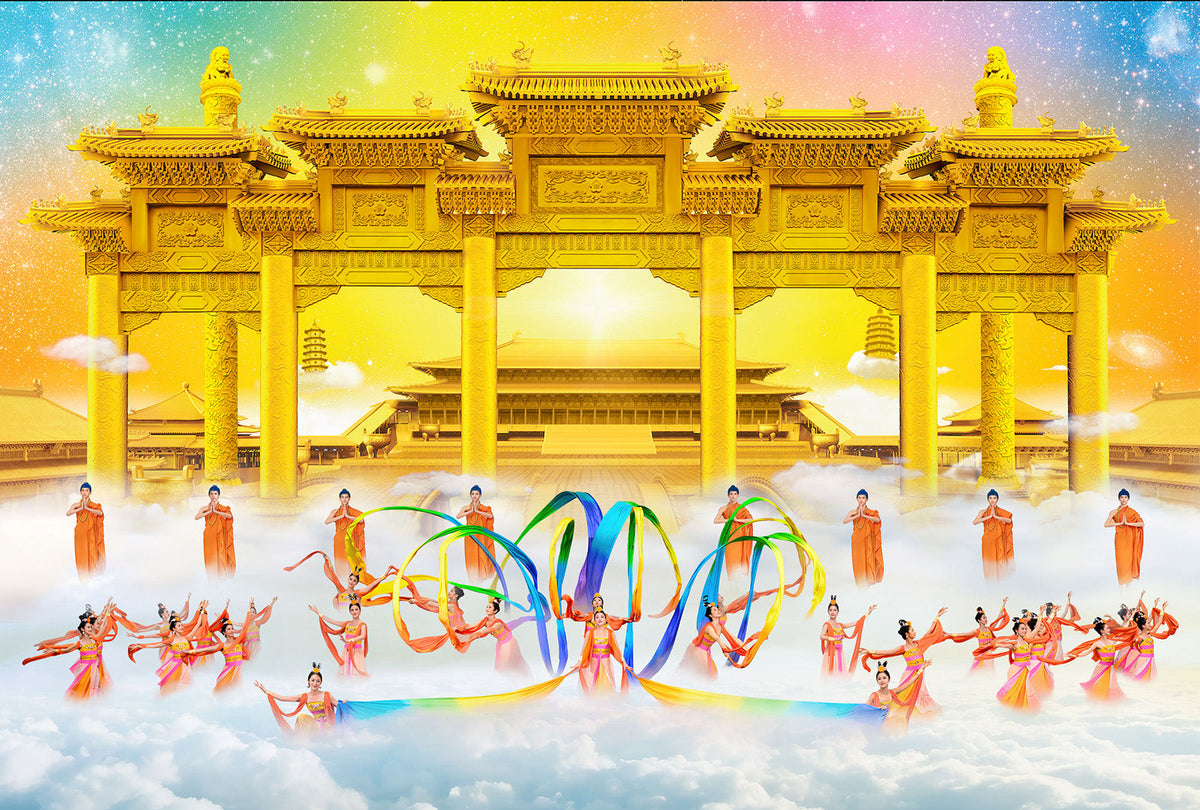 Grand Descent of the Deities Giclée Print 24"x16"