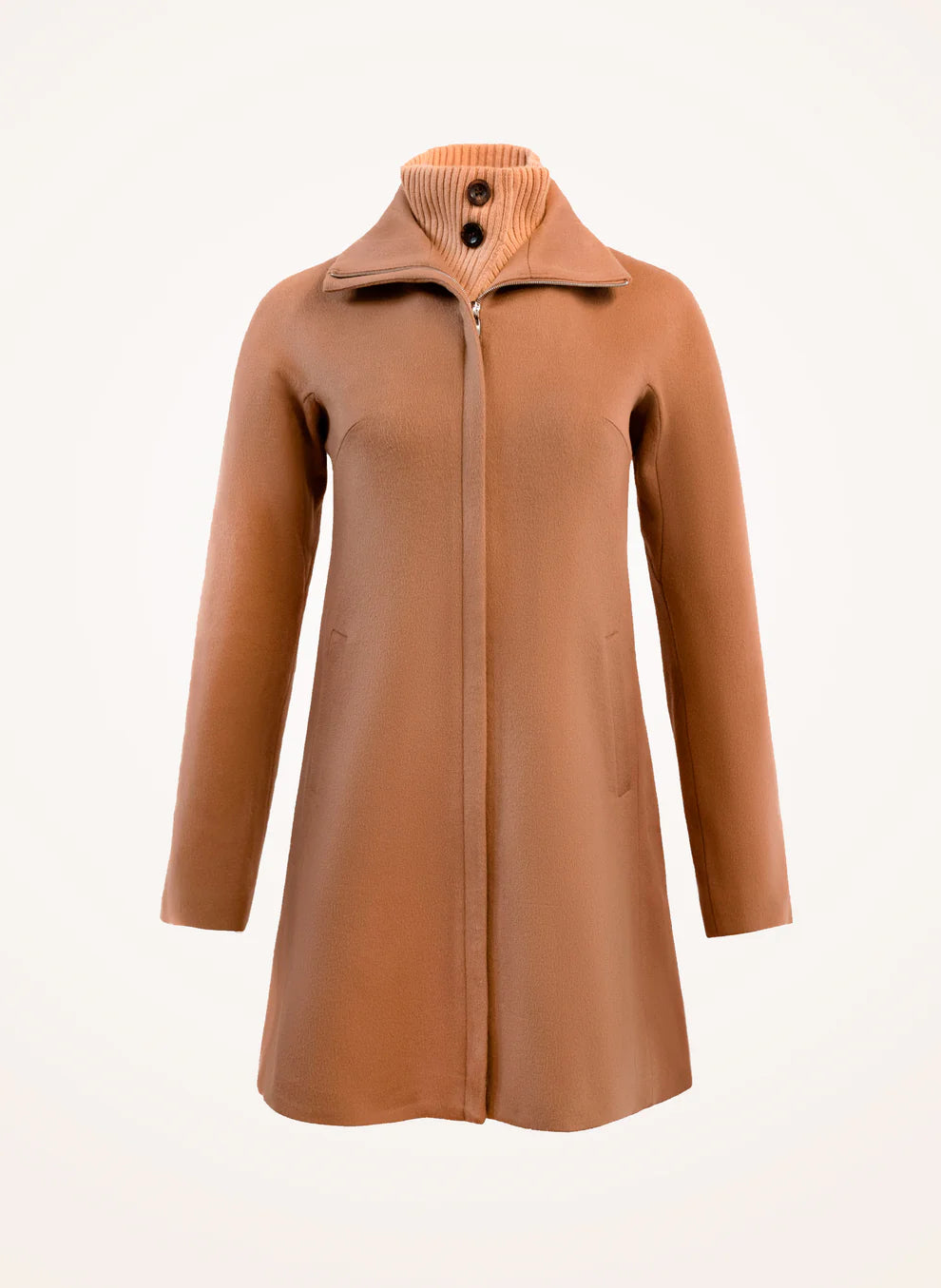 Women's Pure Cashmere Coat - Camel