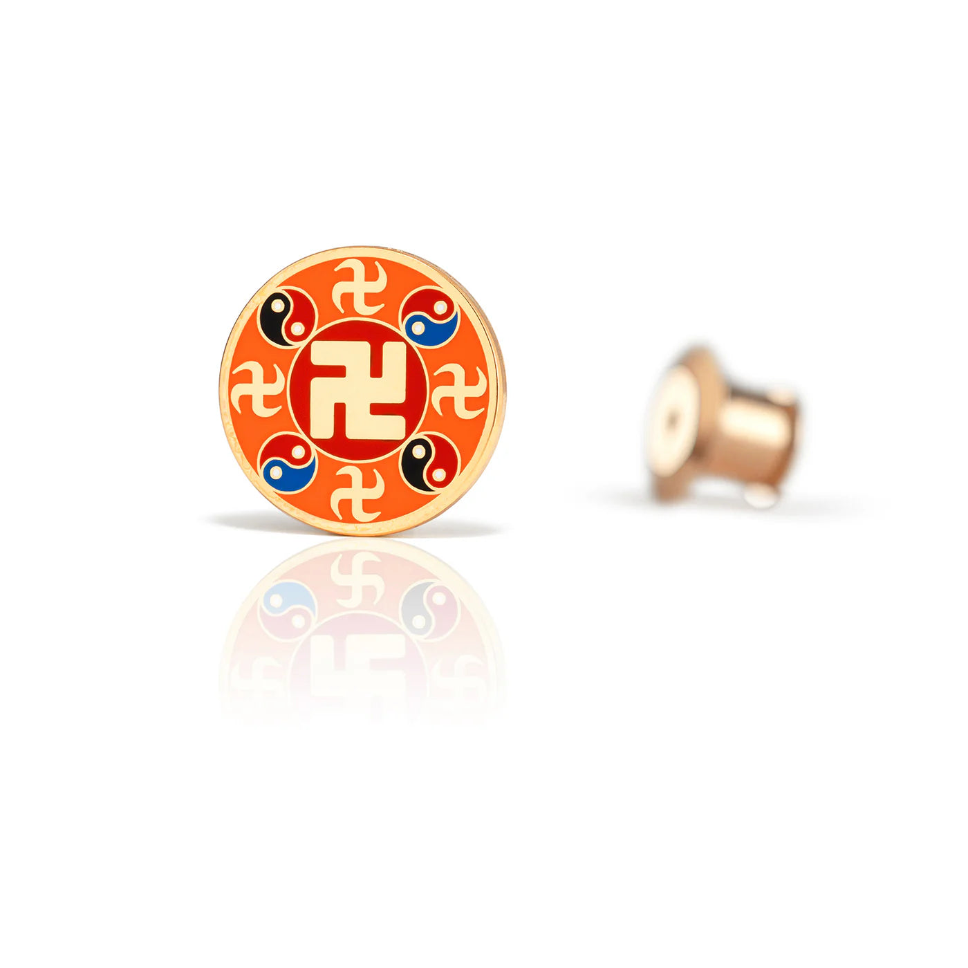 Falun Pin - Orange Large