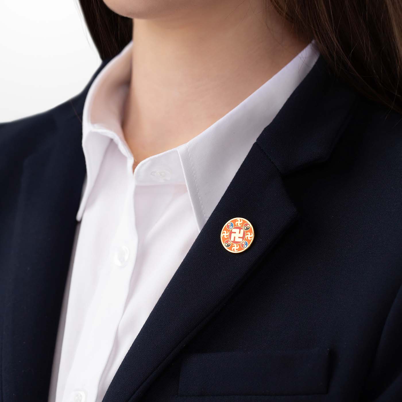 Falun Pin - Orange Large