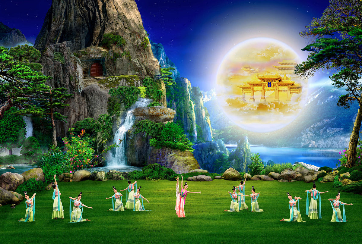 The Moon Palace Graces the Earth Giclée Print 24"x16"