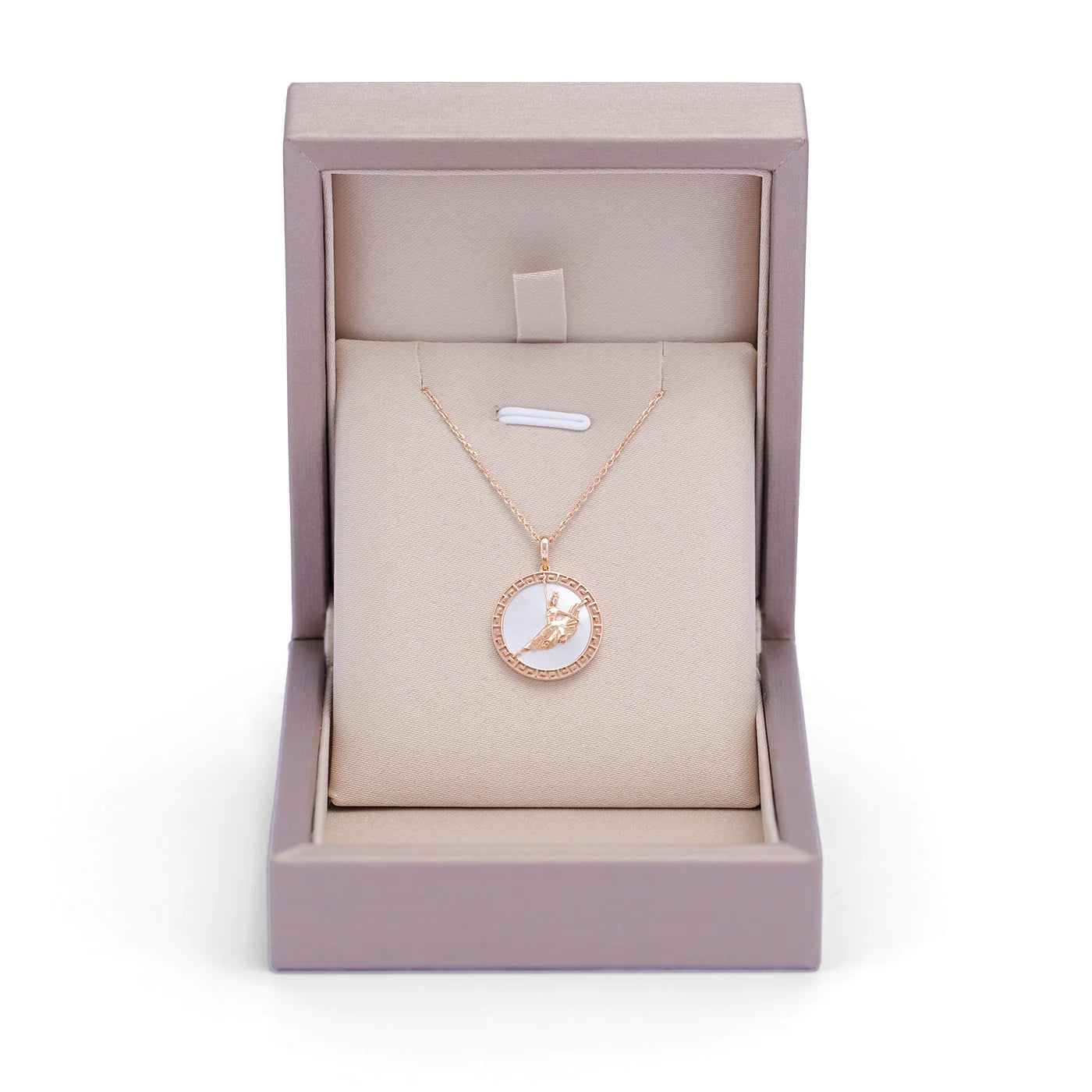 Divine Grace Pendant - 18kt Rose Gold with White Mother of Pearl