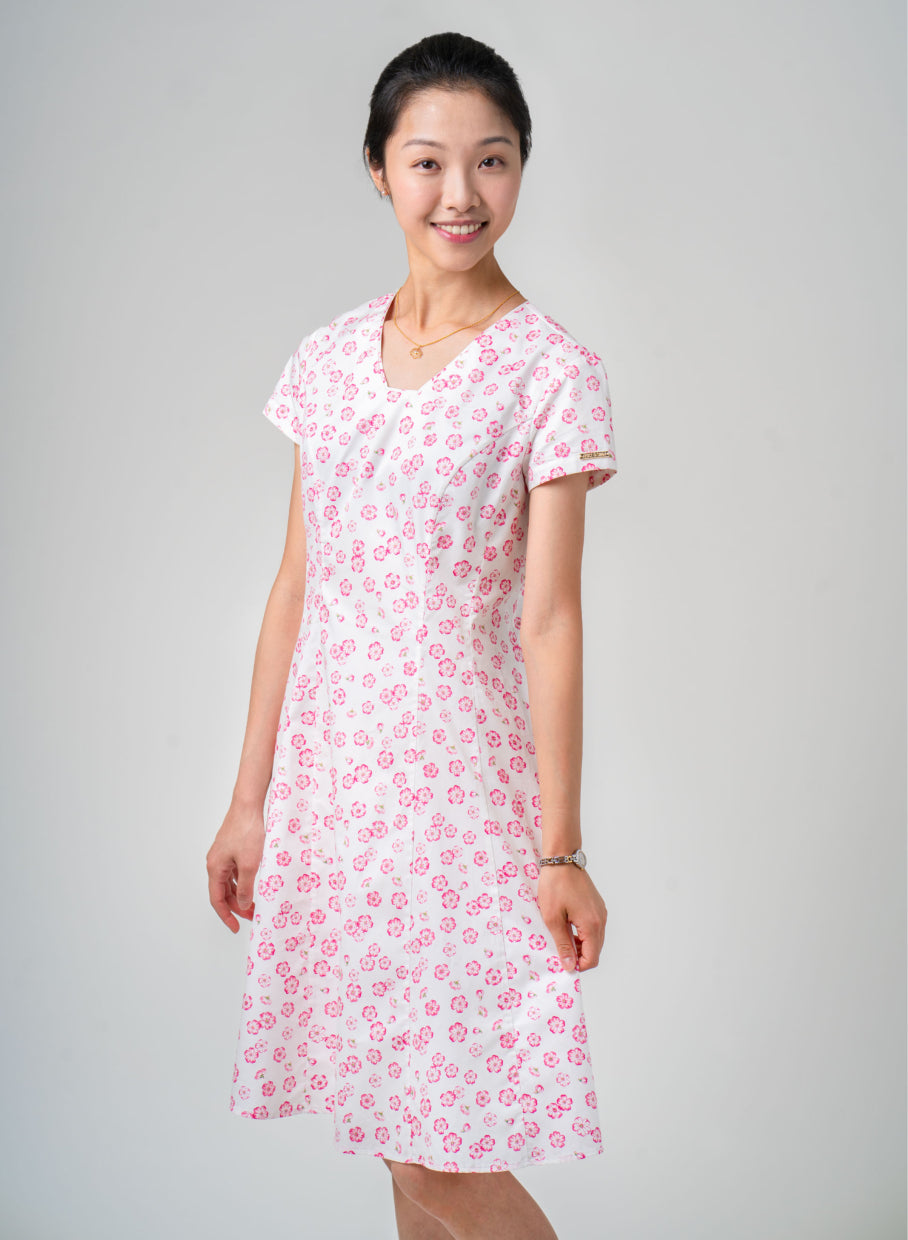 Women's Floral-Print Summer Dress - Pink