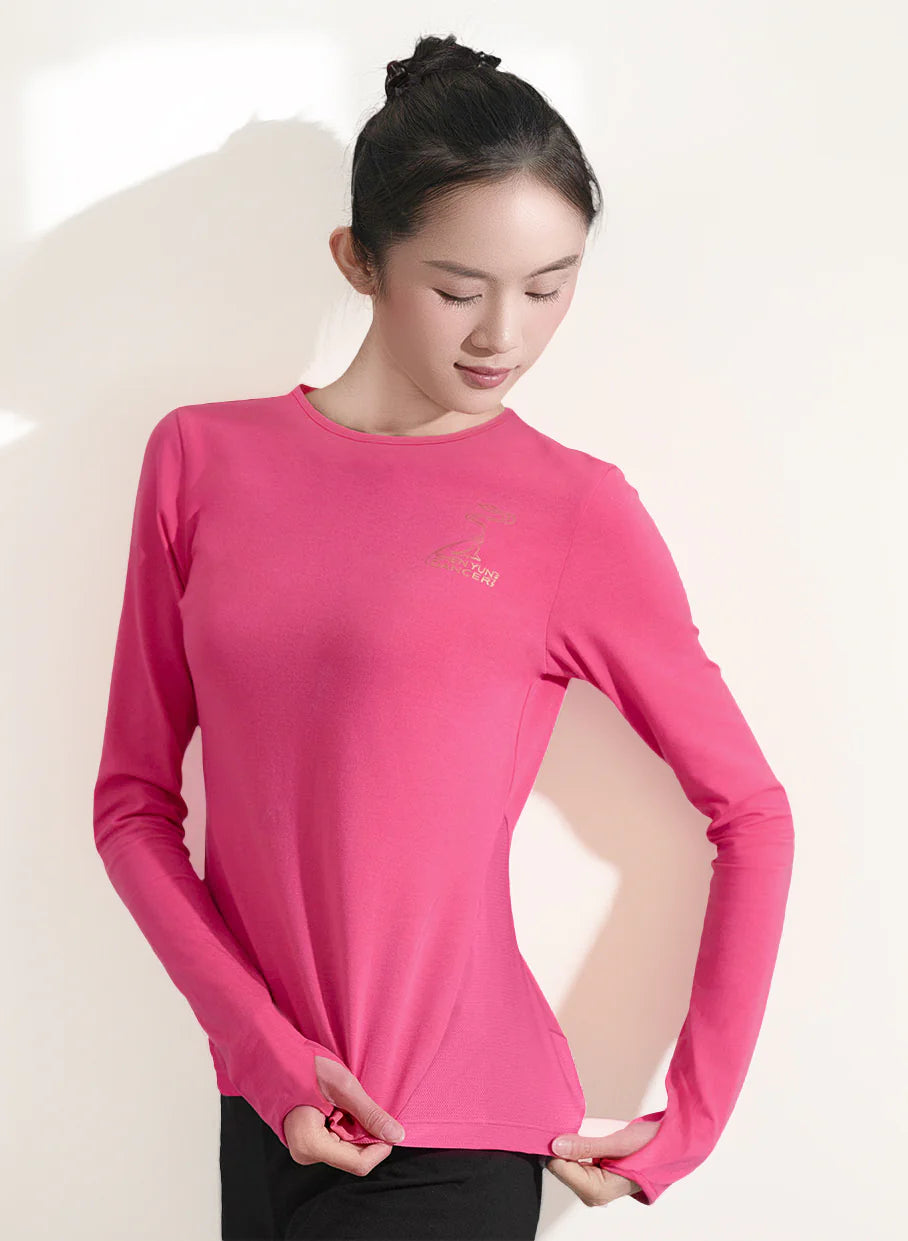 Women's Crew Neck Ventilated Dance Shirt