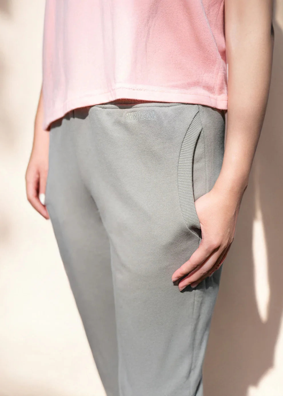 Women's Cotton Sweatpants - Green