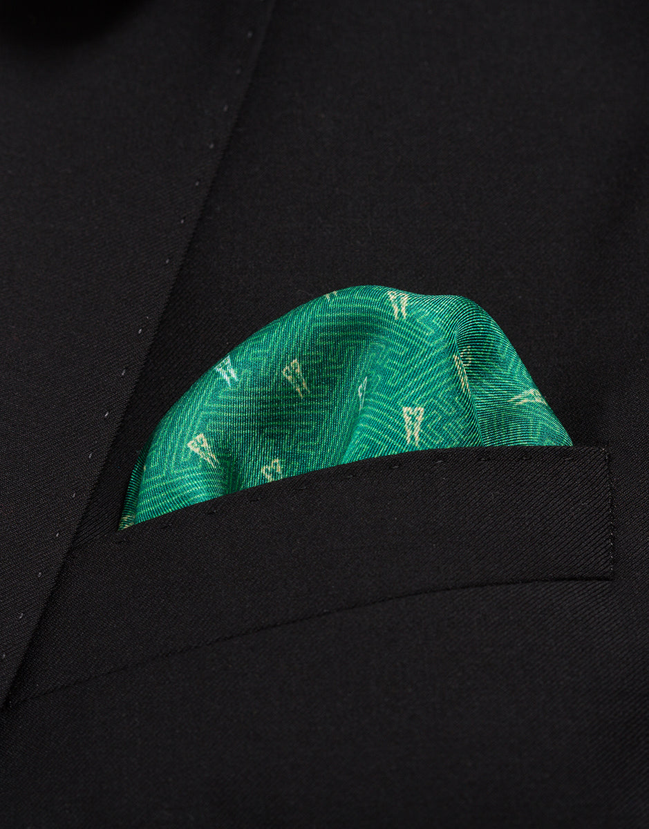 Spirit of the Han Dynasty Pocket Square - Green