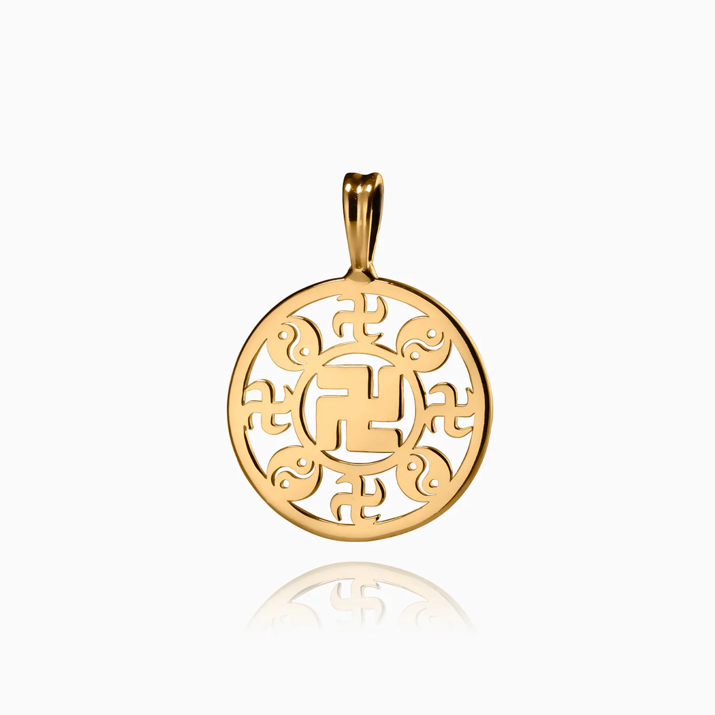 Falun Pendant - 24kt Yellow Gold 17mm (without Chain)