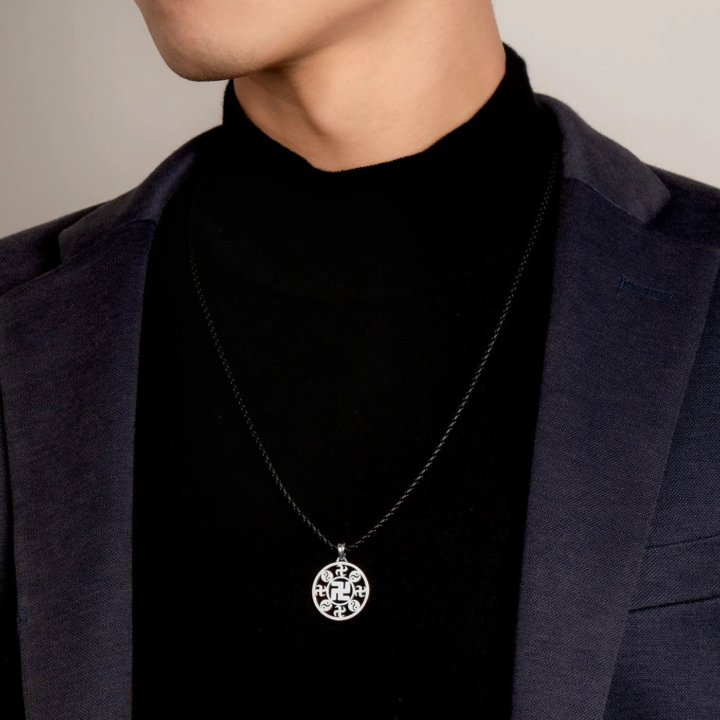 Leather Cord Chain with 18kt White Gold Clasp