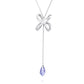 Blissful Knot Necklace  Silver