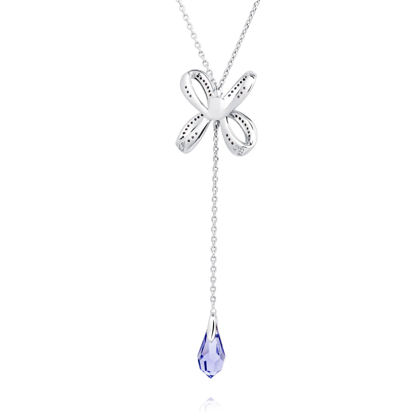 Blissful Knot Necklace  Silver