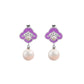 Heavenly Cloud Earrings  Purple