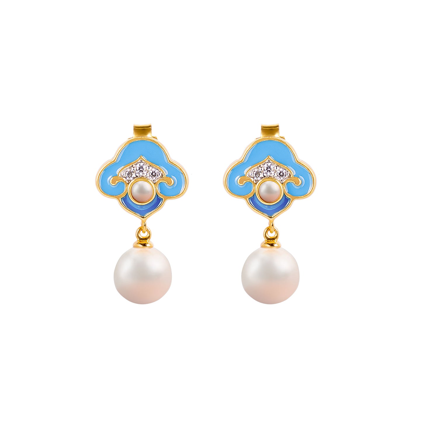 Heavenly Cloud Earrings  Blue