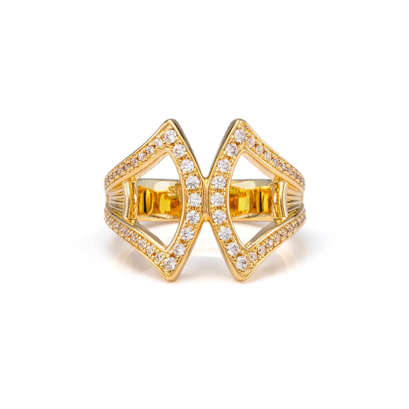 Marvelous Fan Scarf Ring Gold