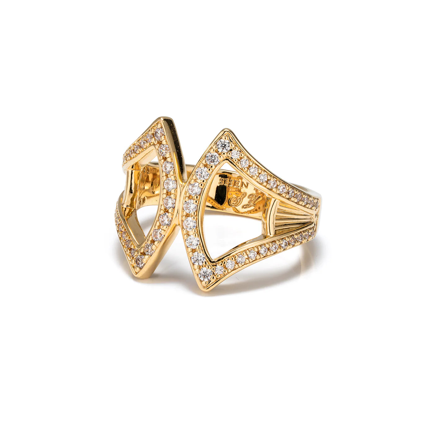 Marvelous Fan Scarf Ring Gold