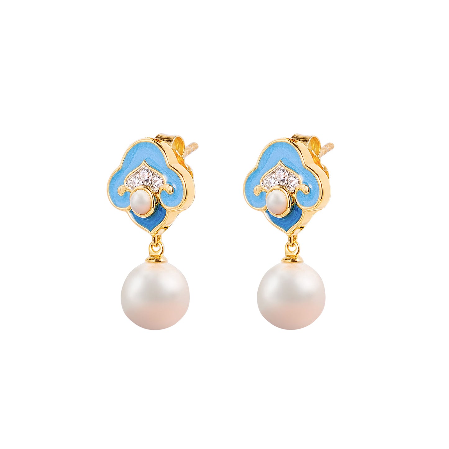 Heavenly Cloud Earrings  Blue