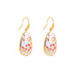 Plum Blossom Mosaic Mother of Pearl Earrings Gold