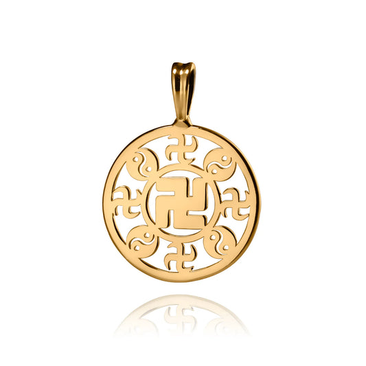 Falun Pendant  24kt Yellow Gold 22mm (without chain)