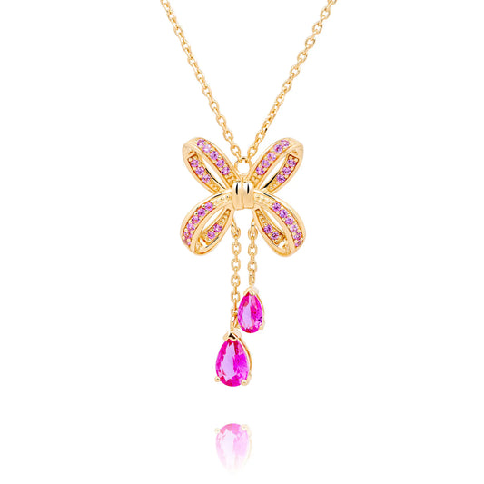 Blissful Knot Necklace  Gold