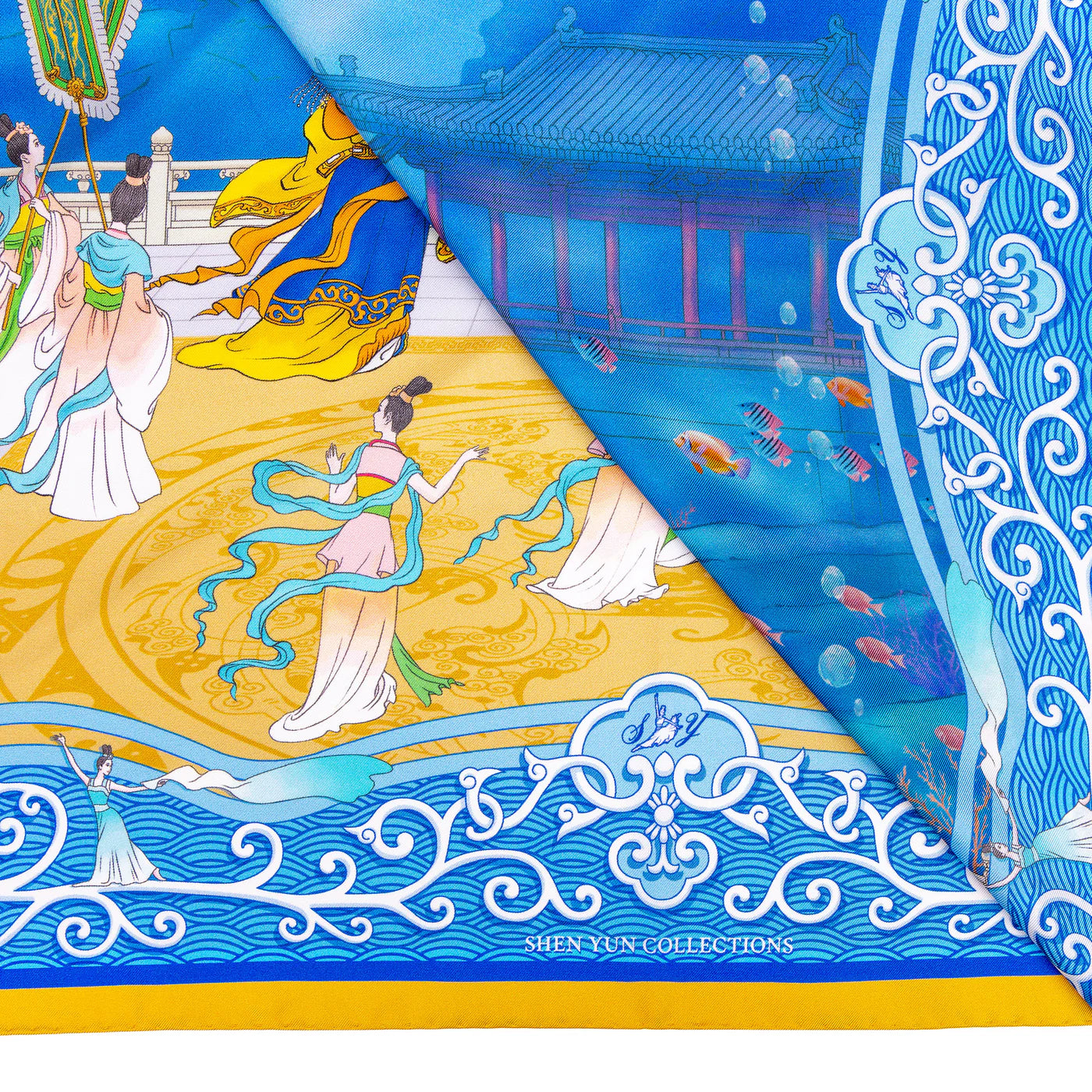 Monkey King and the Dragon Palace Silk Scarf