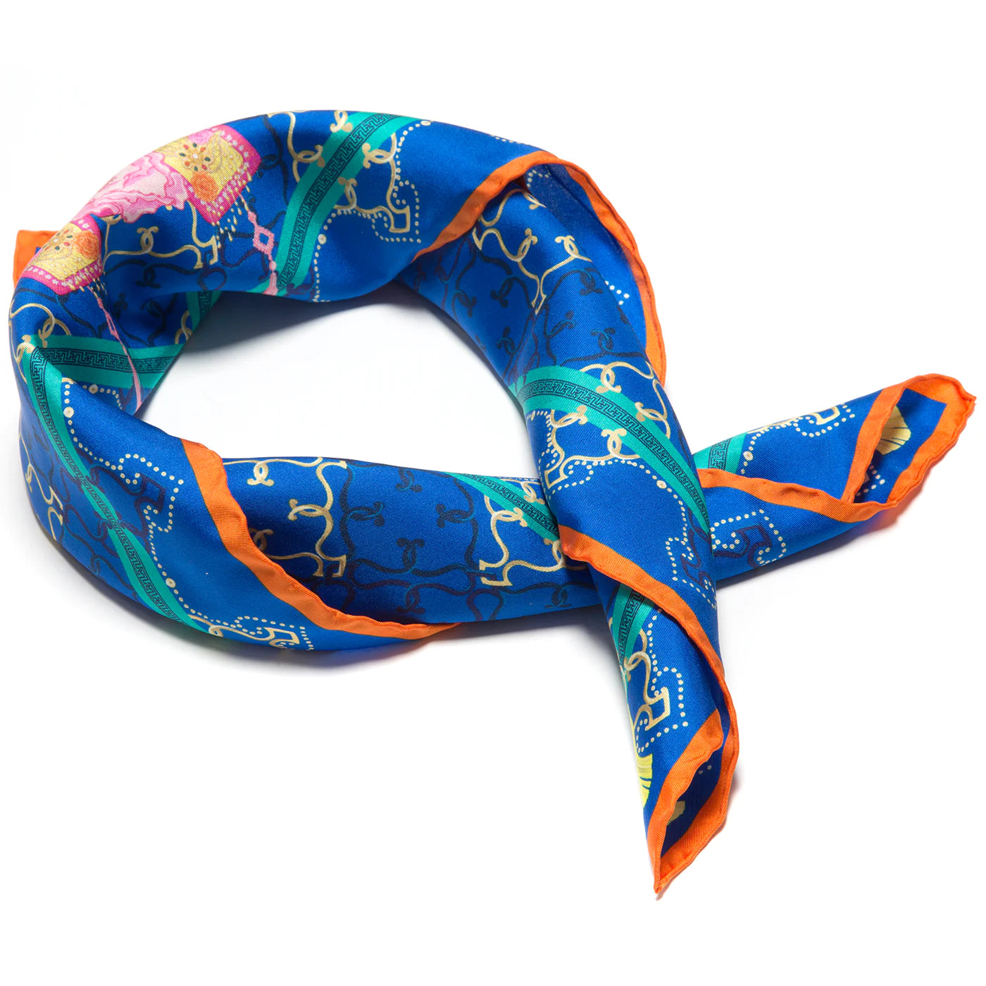 Manchurian Elegance Square Scarf - Blue