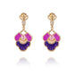 Tang Flowing Gowns Drop Earrings Purple