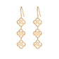 Zhen Shan Ren Words Dangle Earrings Vertical Style