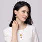 Radiant Fan Earrings Ruby