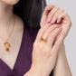 Blissful Ruyi Ring with Carnelian size 8/9
