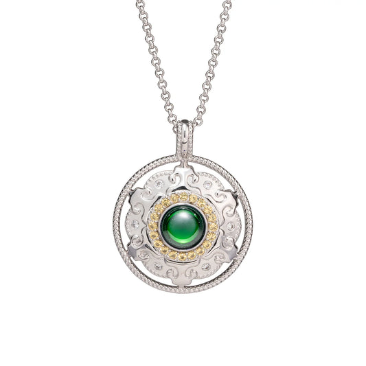 Mongolian Celebration Necklace Green