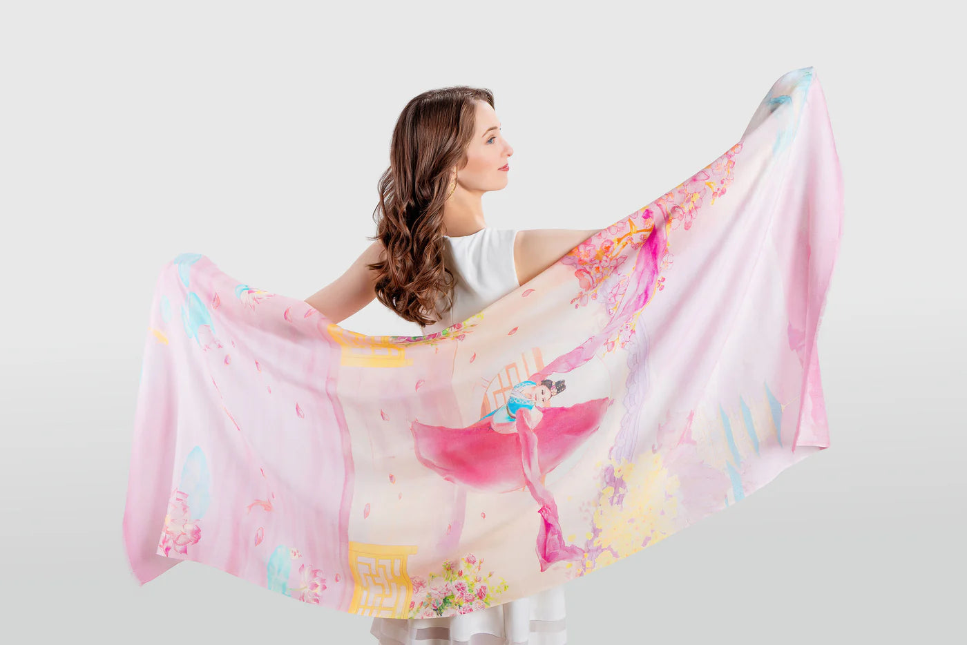 Lady of the Courtyard Long Scarf