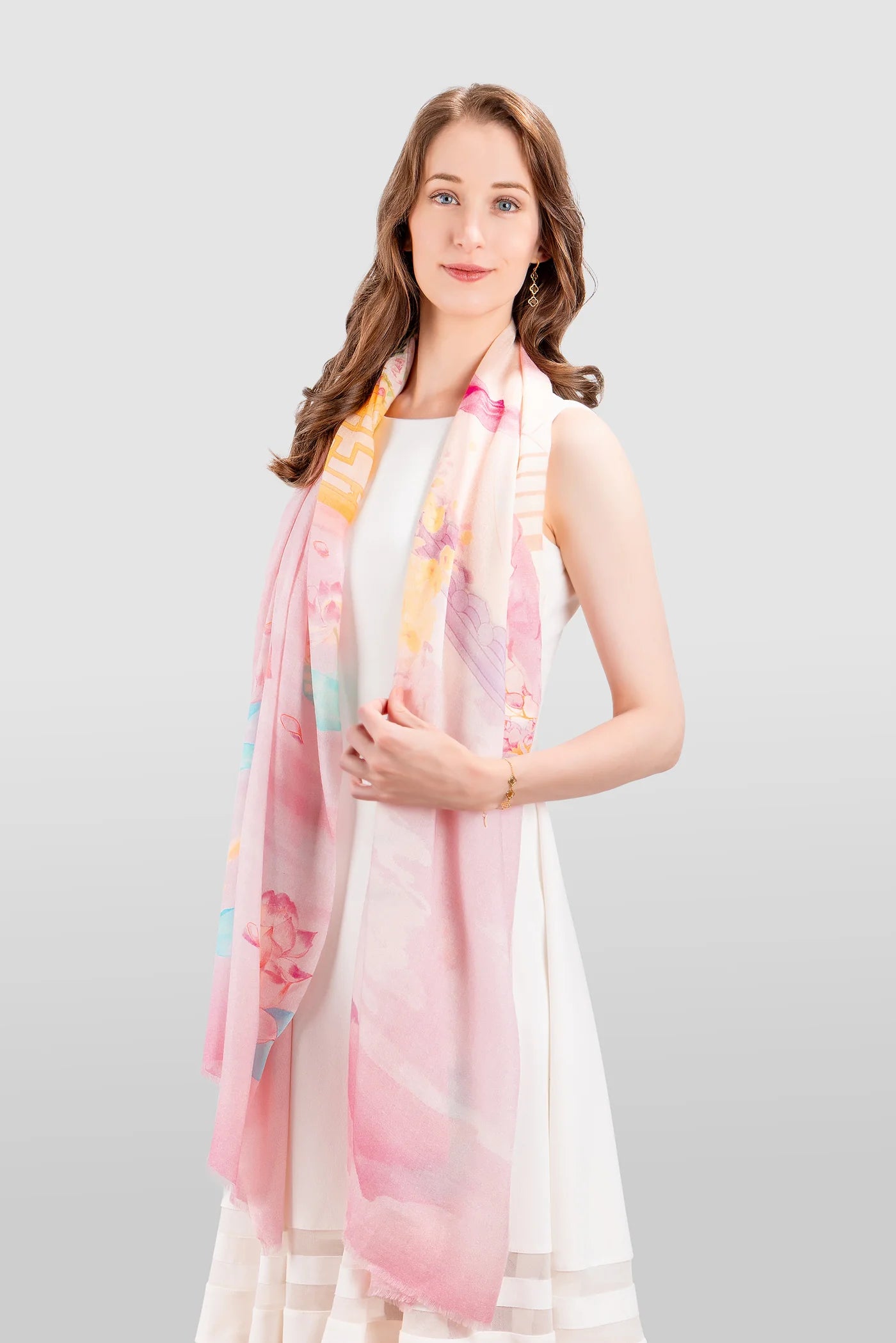 Lady of the Courtyard Long Scarf