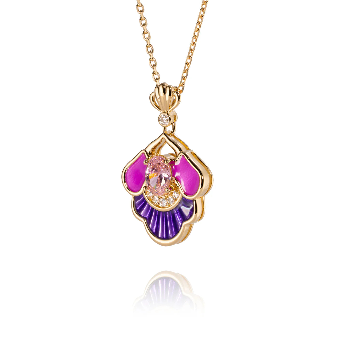 Tang Flowing Gowns Necklace Purple