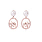 Lotus Fairies Drop Earrings  Rose Gold