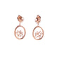 Lotus Fairies Drop Earrings  Rose Gold