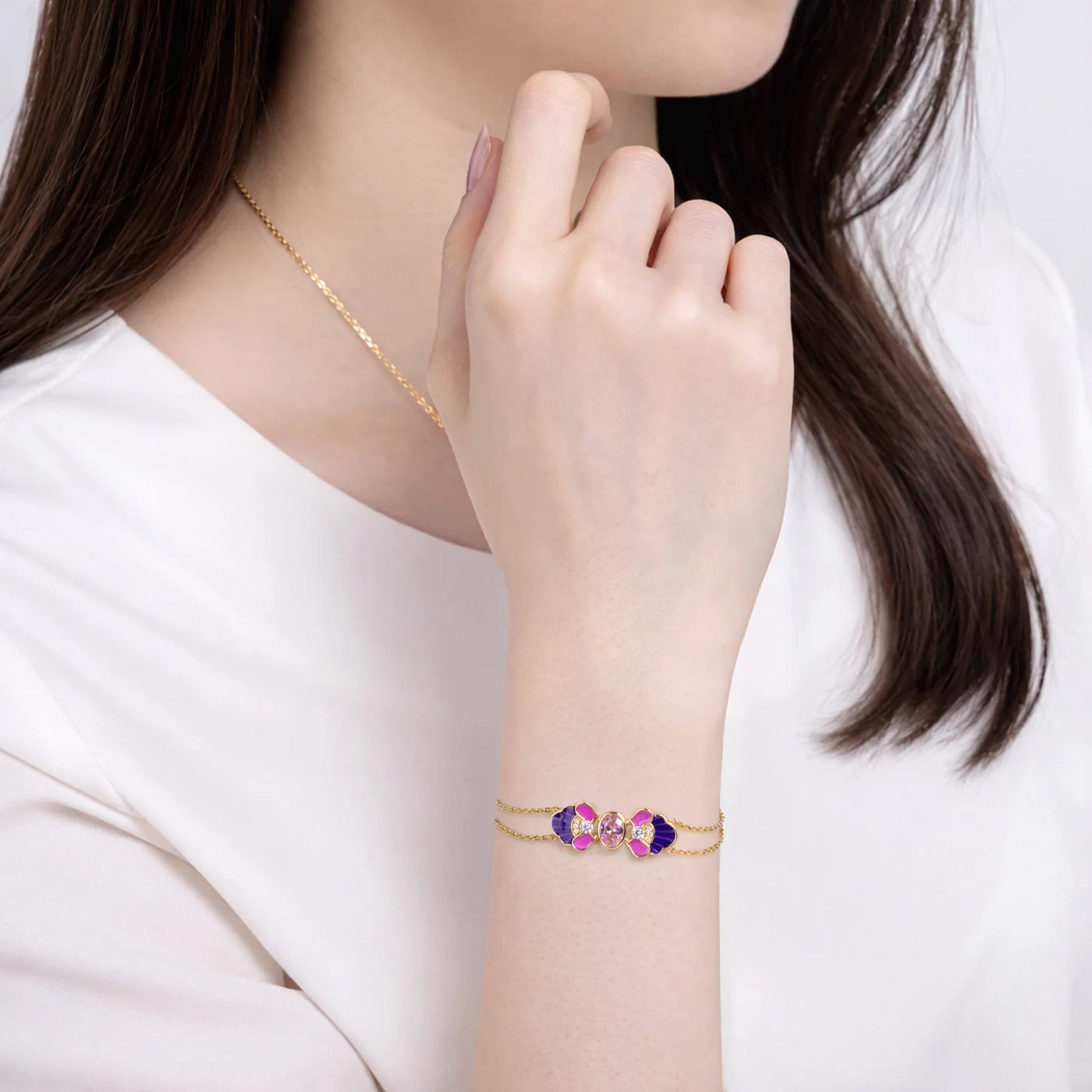 Tang Flowing Gowns Bracelet Purple