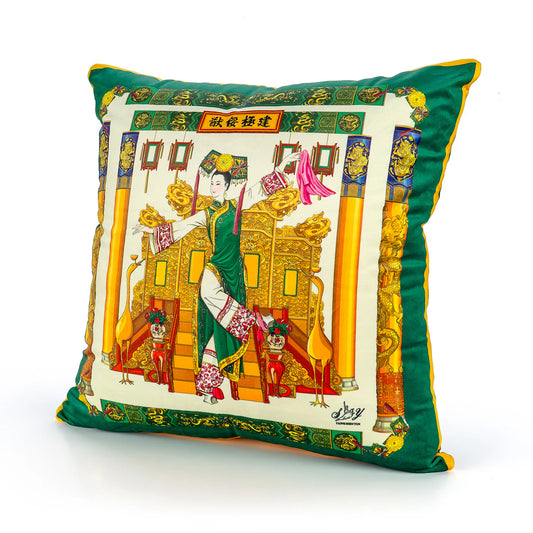 Manchurian Grace Polyvelvet Cushion Cover