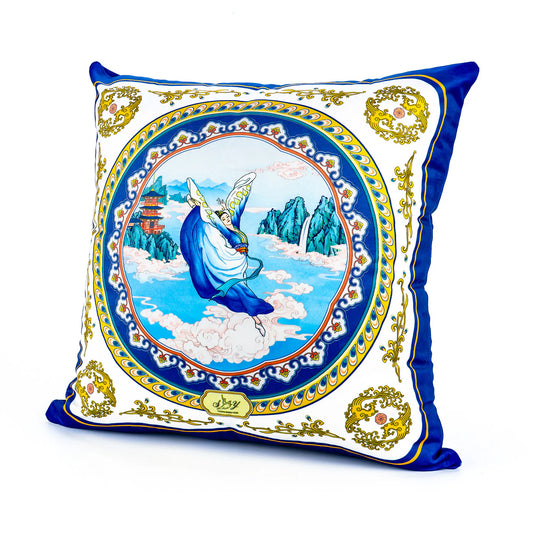 Phoenix of the Sapphire World Polyvelvet Cushion Cover