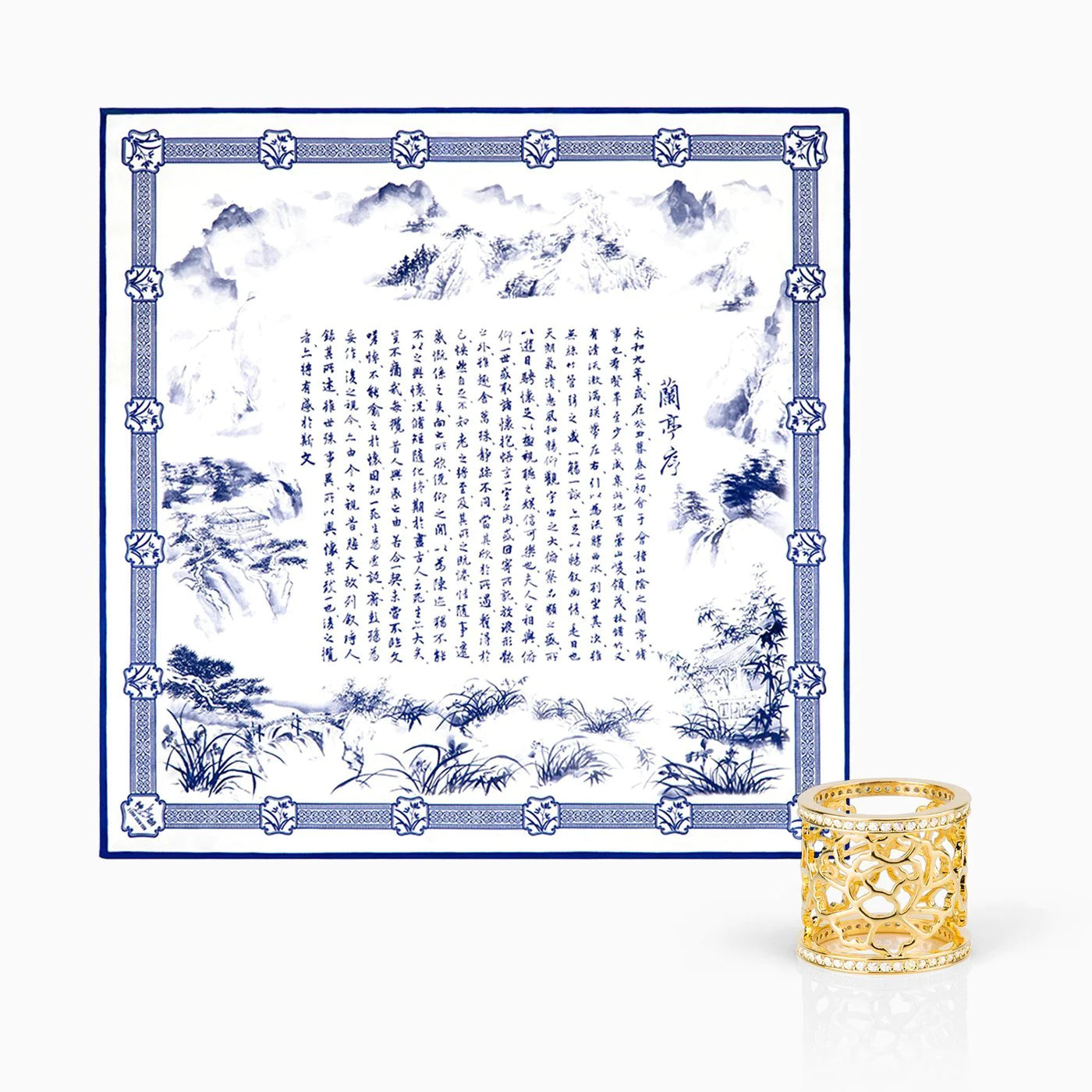 Tang Flower Scarf Ring