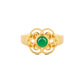Blissful Ruyi Ring  with Green Agate size 8/9
