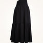 Women's Silk Gauze Tiered Midi Skirt