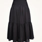 Women's Silk Gauze Tiered Midi Skirt