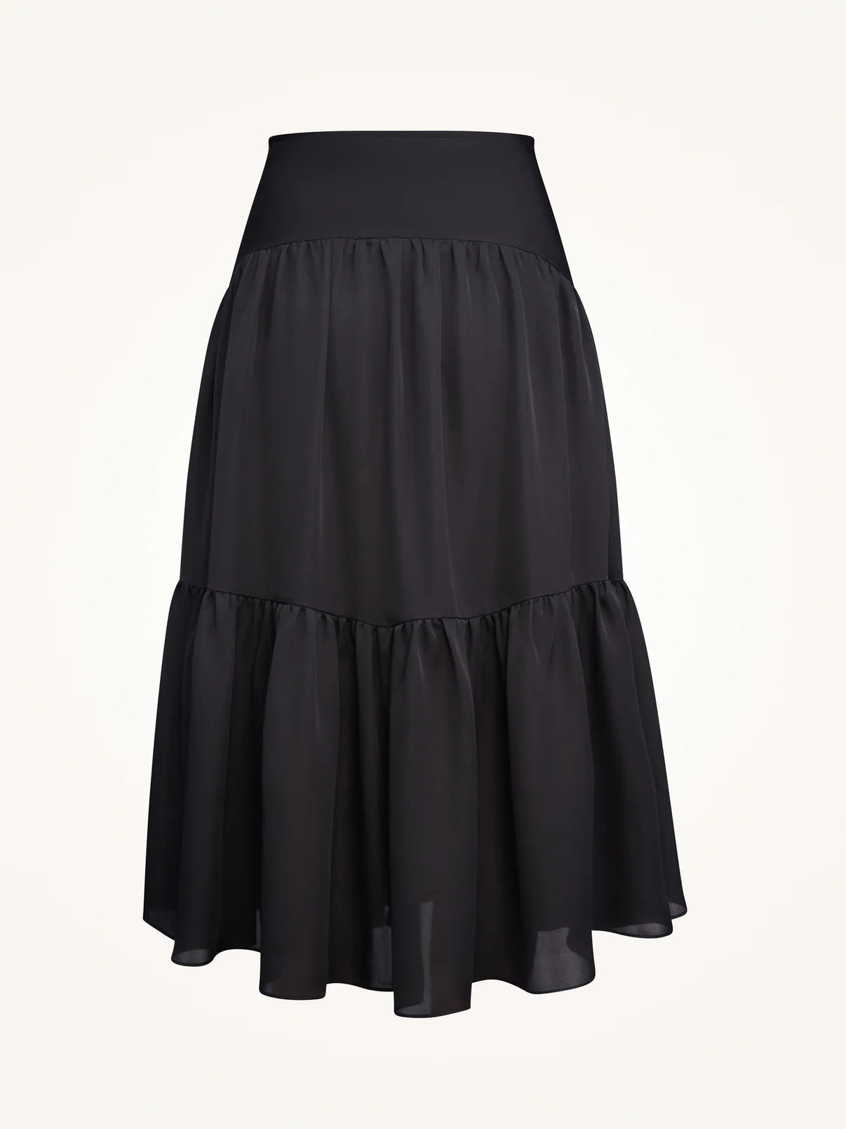 Women's Silk Gauze Tiered Midi Skirt