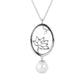 Lotus Fairies Oval Necklace Silver