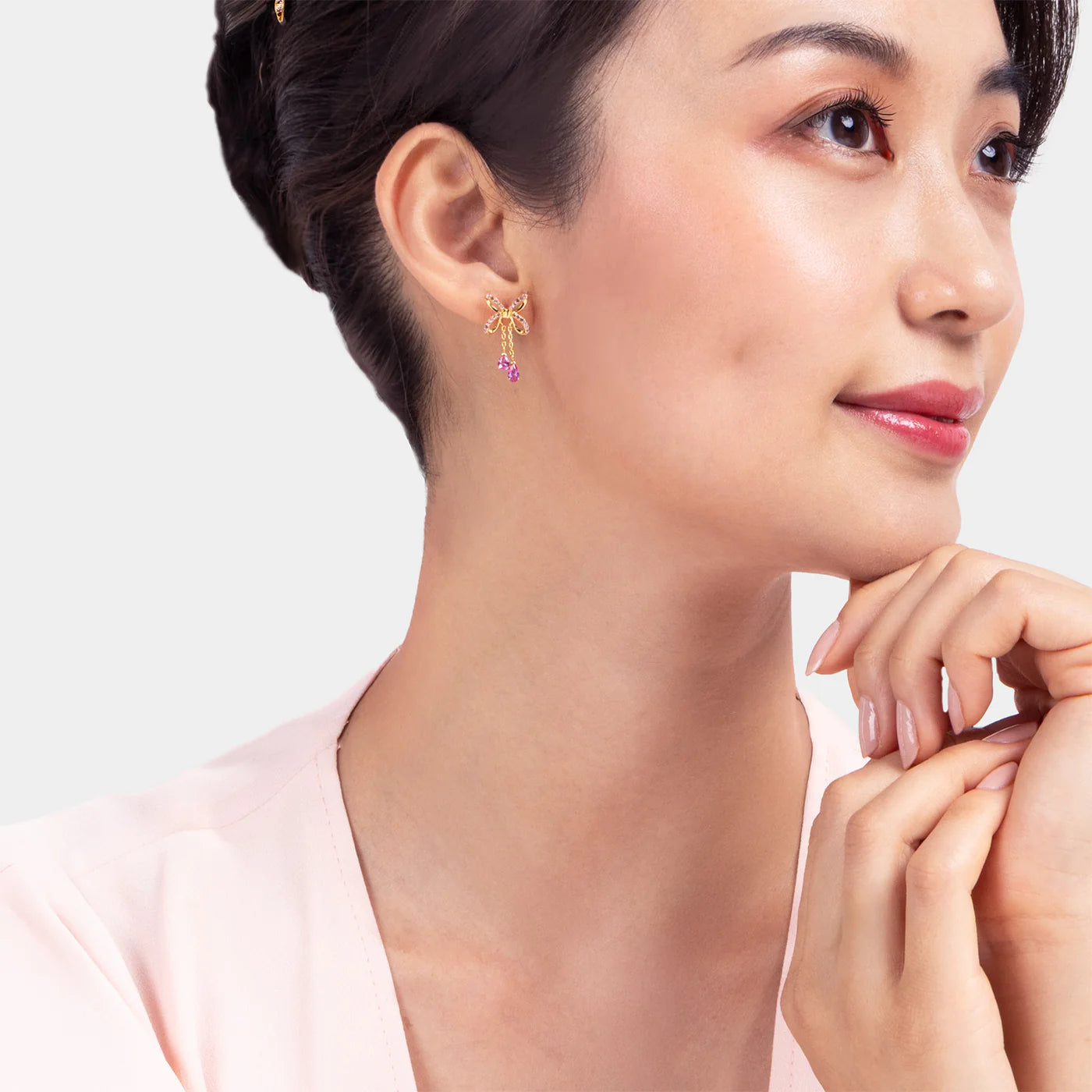 Blissful Knot Earrings  Gold