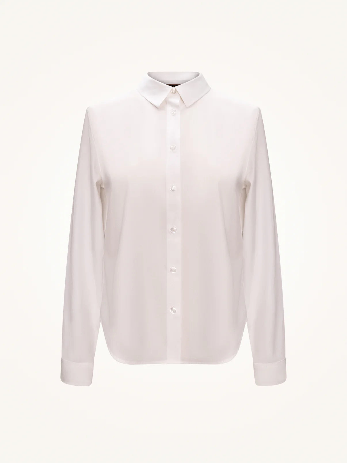 Women's Cropped Boxy Cotton Shirt White