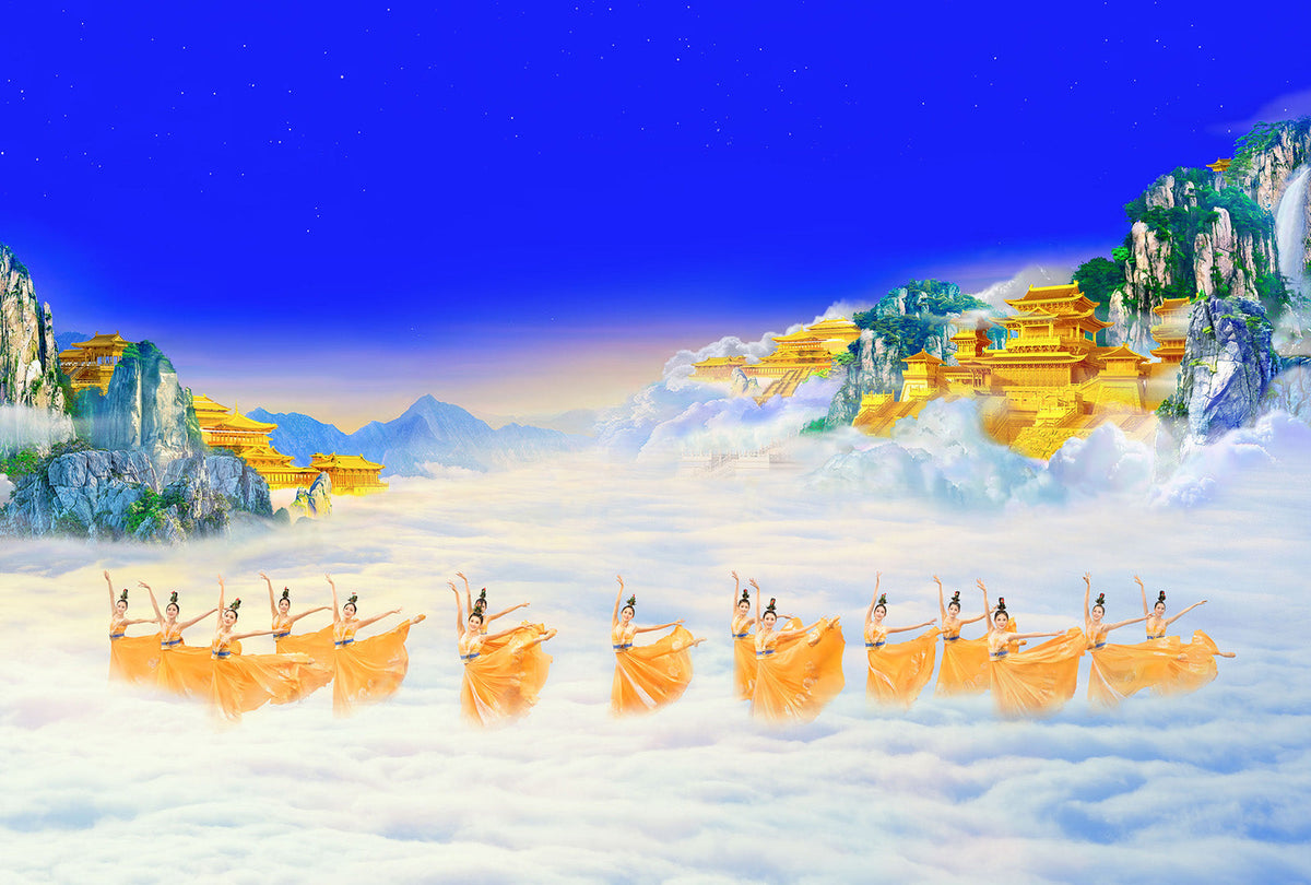 Dance of the Golden Peacocks Giclée Print 24"x16"